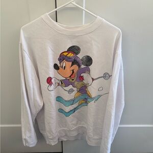 Disney White Mickey Mouse Winter Adventure Top